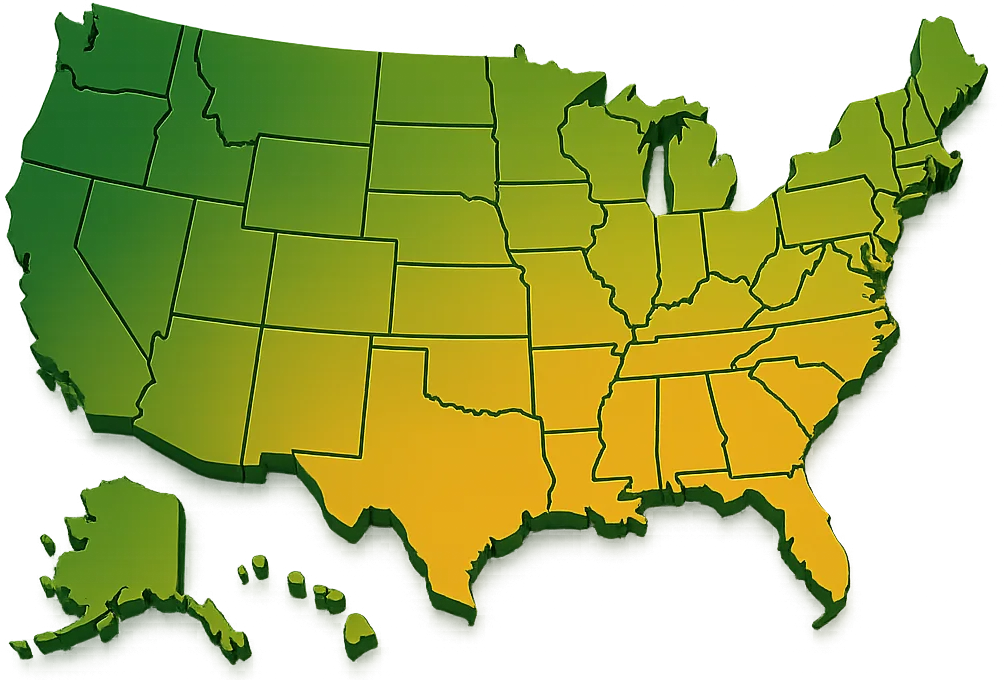 USA map 3D capture